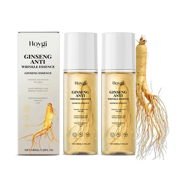 HOYGI Wild Ginseng Anti-Aging Serum for Glass Skin, Hydrating Face Essence to Minimize Pores, Gentle for Retinol Users, Vegan, 100ml, Hydrate, Radiance, Moisture