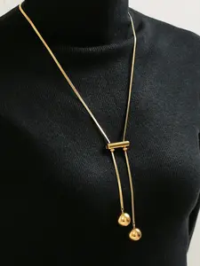 Women's Stainless Steel Necklace, Durable Plated Jewelry Accessory, Perfect Gift for Women & Girls, Everyday Wear, Drop Necklace