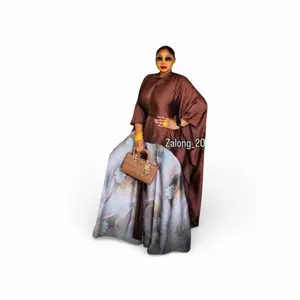 Baggy Two Piece Set - Blue and White Floral Print Top & Pants for Stylish Wear