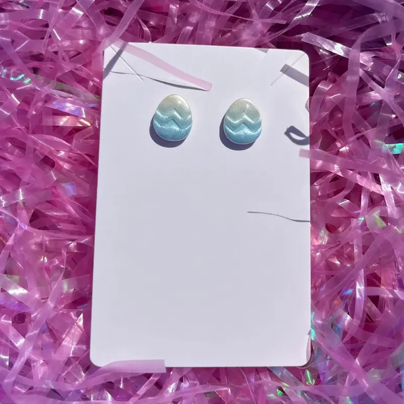 Ombre Glitter Egg Polymer Clay Studs