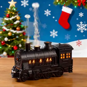 Smart Aromatherapy Machine Train Model, 7 Remote-Controlled Light Colors, Dual Mist Modes, Quiet Air Purification, Humidifier For Home