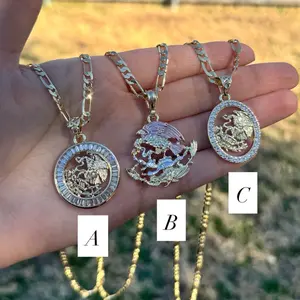 Mexican Eagle Gold Plated Necklace