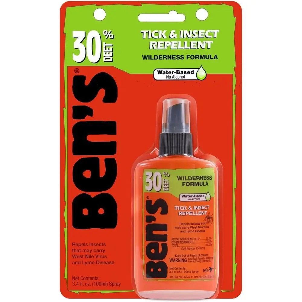Ben's Tick & Insect Repellent Spray Pump - 30% Deet, 3.4 oz, Mosquito Spray for Body (For Dogs & Cats)