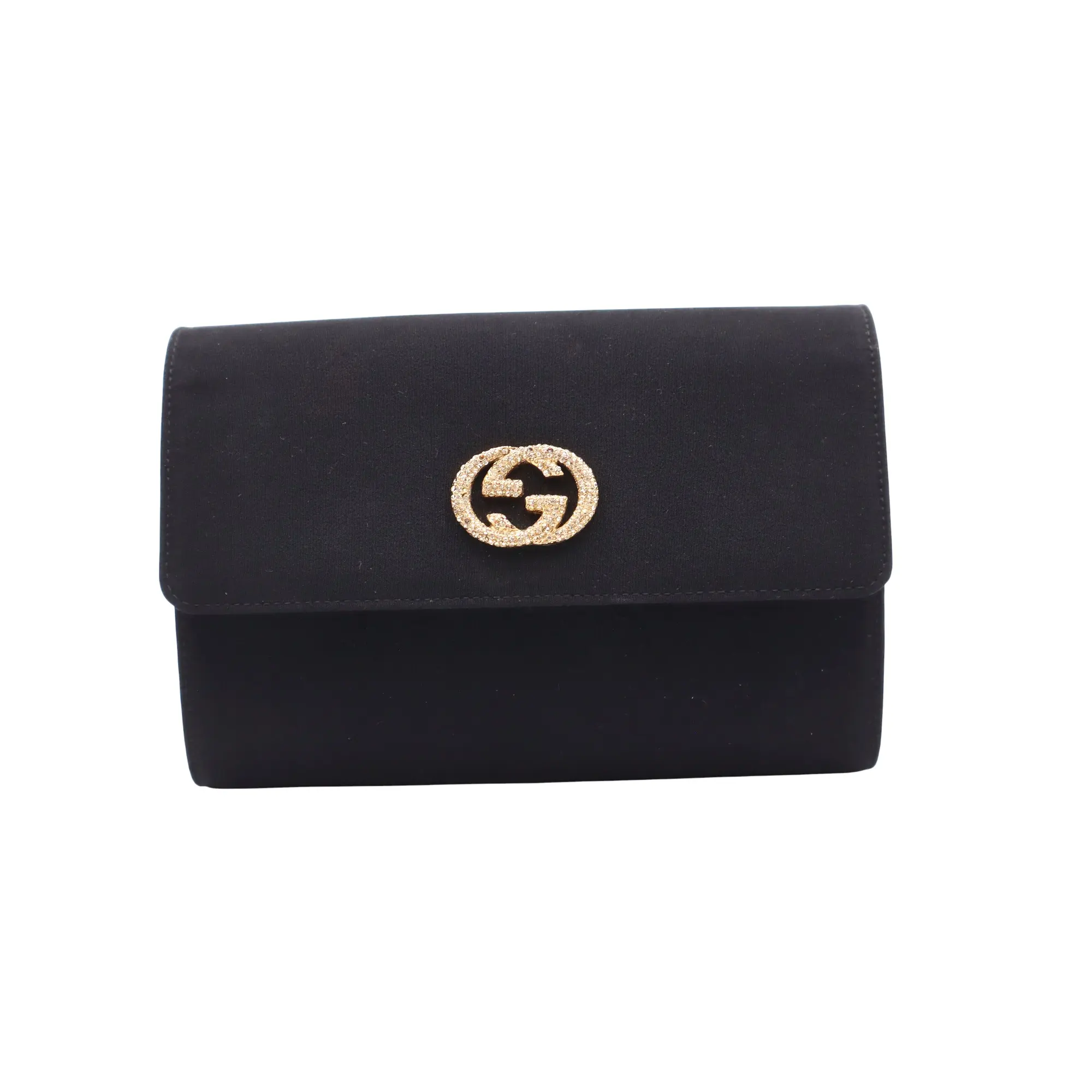 Pre-owned GUCCI polyester Shoulder Bags Fabric Crystal Interlocking G Clutch Bag (4900000124972)