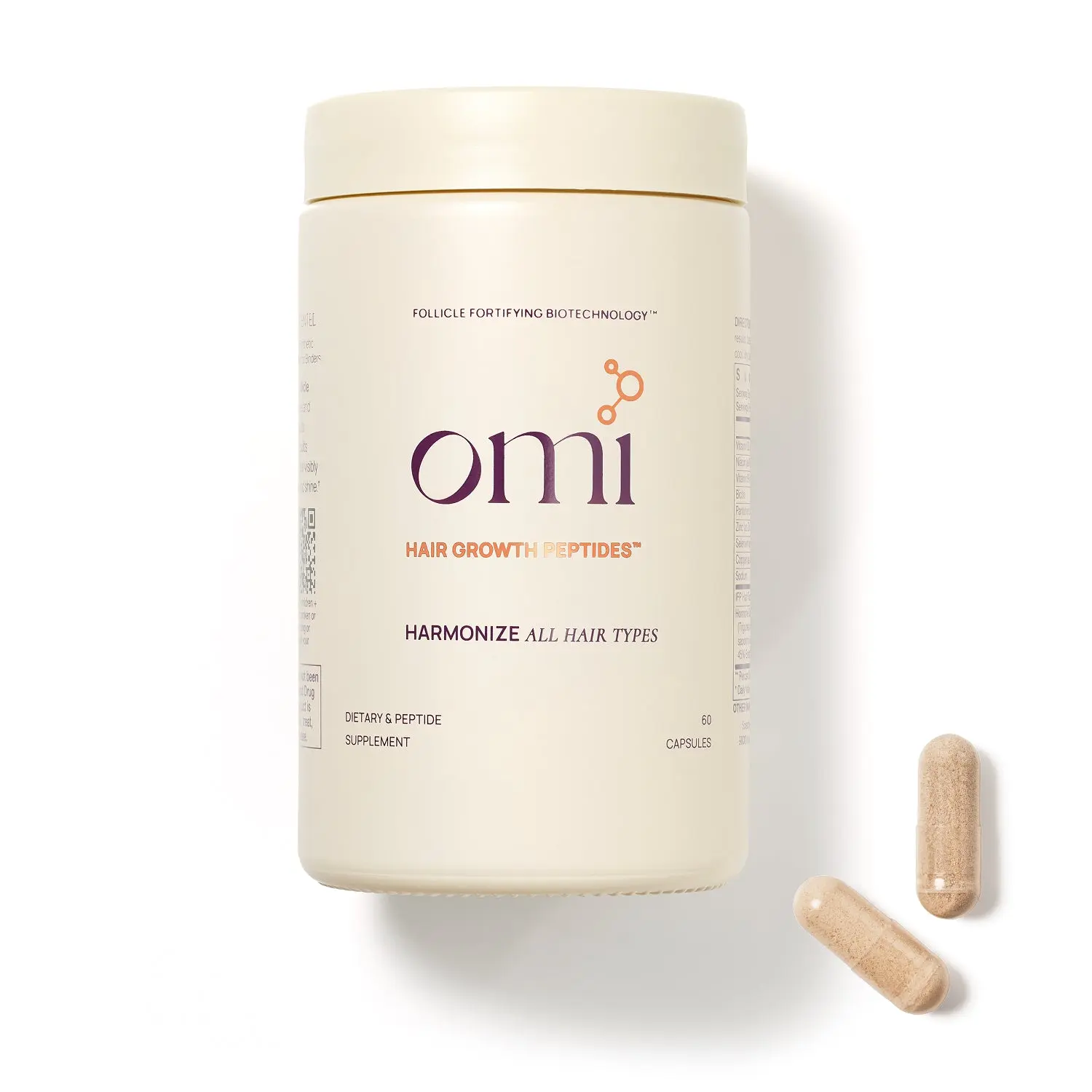 OMI HARMONIZE Hair Growth Peptides for Hormonal Related Hair Thinning and Shedding, Clinically Tested for Visibly Thicker, Stronger, more Beautiful Hair in only 90 Days*.