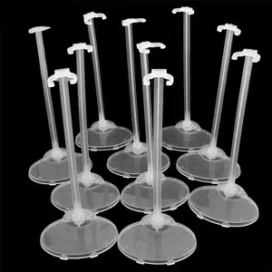 10Pcs Display Stand, Transparent Plastic Card Waist Support Stand, Doll Standing Support Stand Display Stand, Crafts For Home Room Desk Office Decor