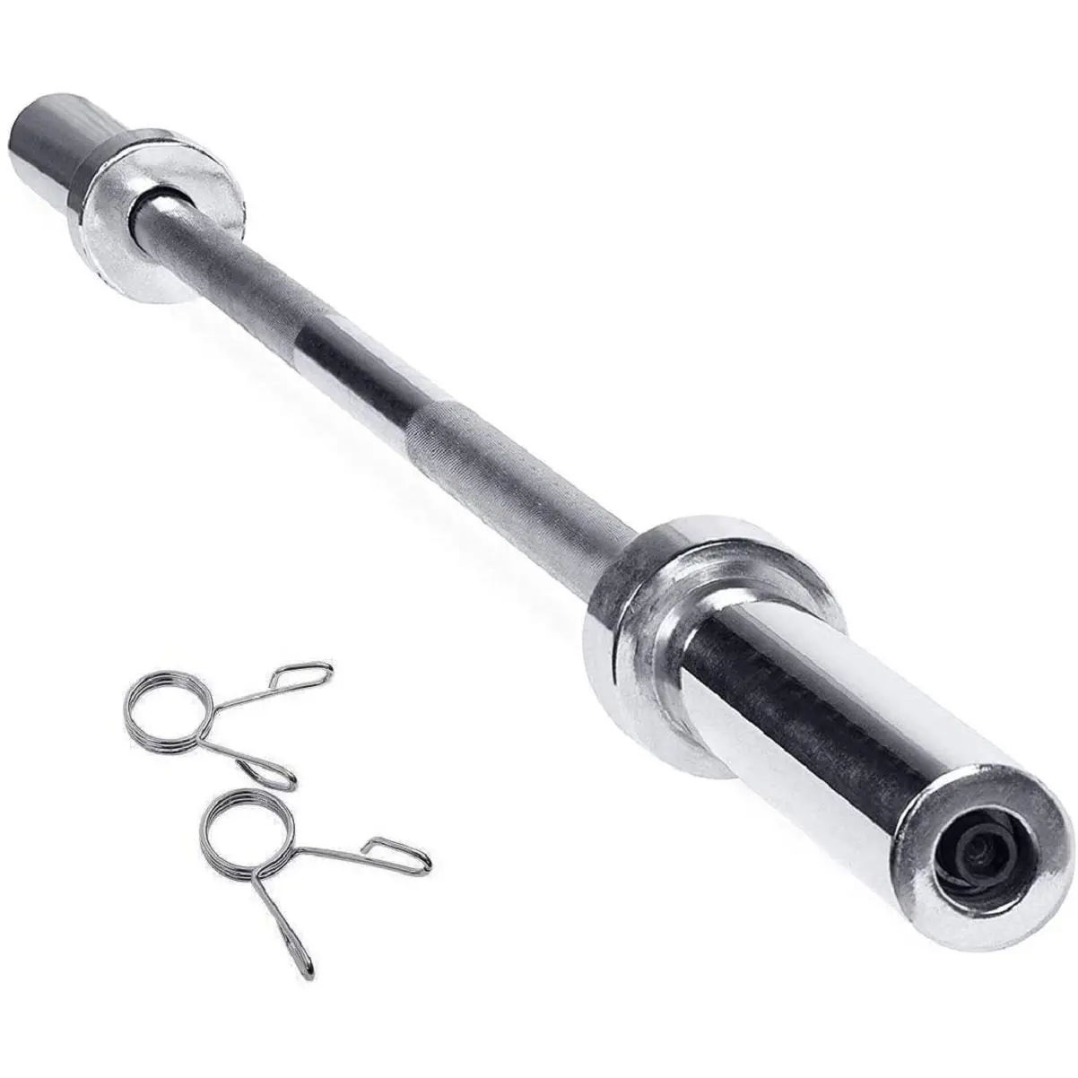 4ft Olympic Barbell, Solid Steel Strength Training Equipment & Gym Workout Equipment with Diamond Knurled Bar Grip for Heavy Duty Weight Lifting, Bar Grip Weight Lifting, Bodybuilding Weight Lifting