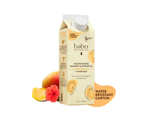 Babo Botanicals Nourishing Mango & Hibiscus Conditioner – Made with Plant-Based Ingredients – For Dry, Color Treated & Damaged Hair – Dermatologist Tested – 12 fl oz (355 ml)