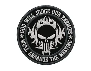God Will Judge Our Enemies Embroidery Biker Patch