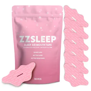 ZZSLEEP Beauty Mouth Tape - Breathable Pink Lip Tape for Nasal Breathing, Anti-Snoring & Skin-Friendly Sleep Support Tape