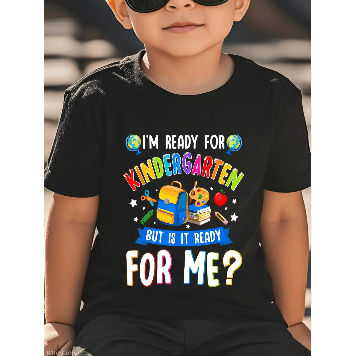 Kindergarten Back To School First Day Of Kindergarten Cotton T-shirt for Boys Fashion Trend Bottoming Shirt Breathable Casual Comfortable Top Streetwear Summer Tee Crew Neck Short Sleeve T-shirt Best Gift for Boy Girl