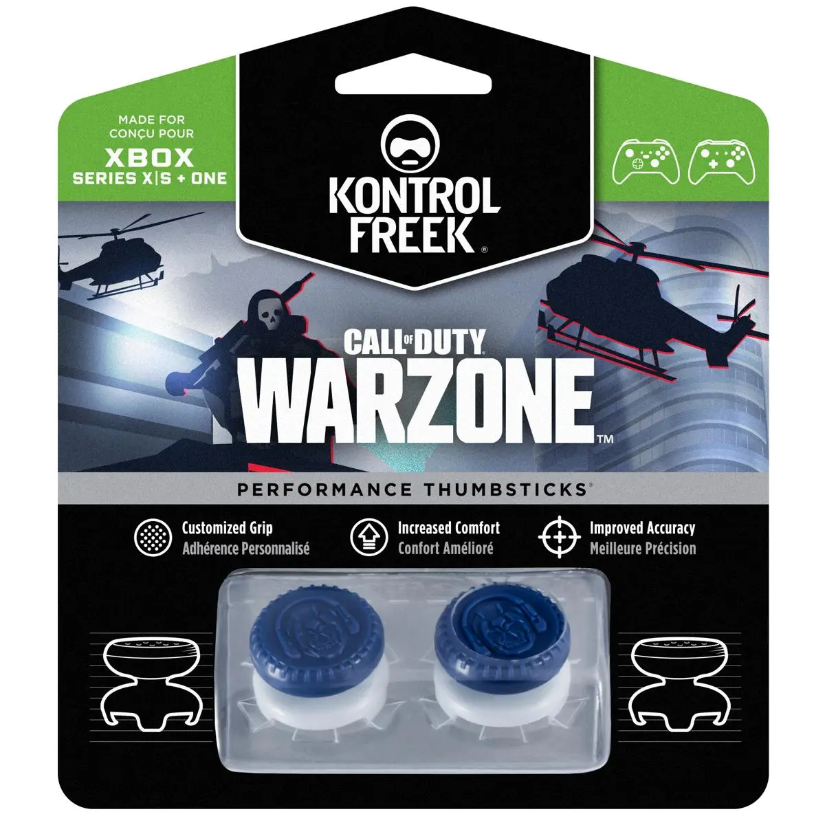 Kontrolfreek Call of Duty: Warzone Performance Kit for Xbox Series X|S Controller,  Blue/Gray