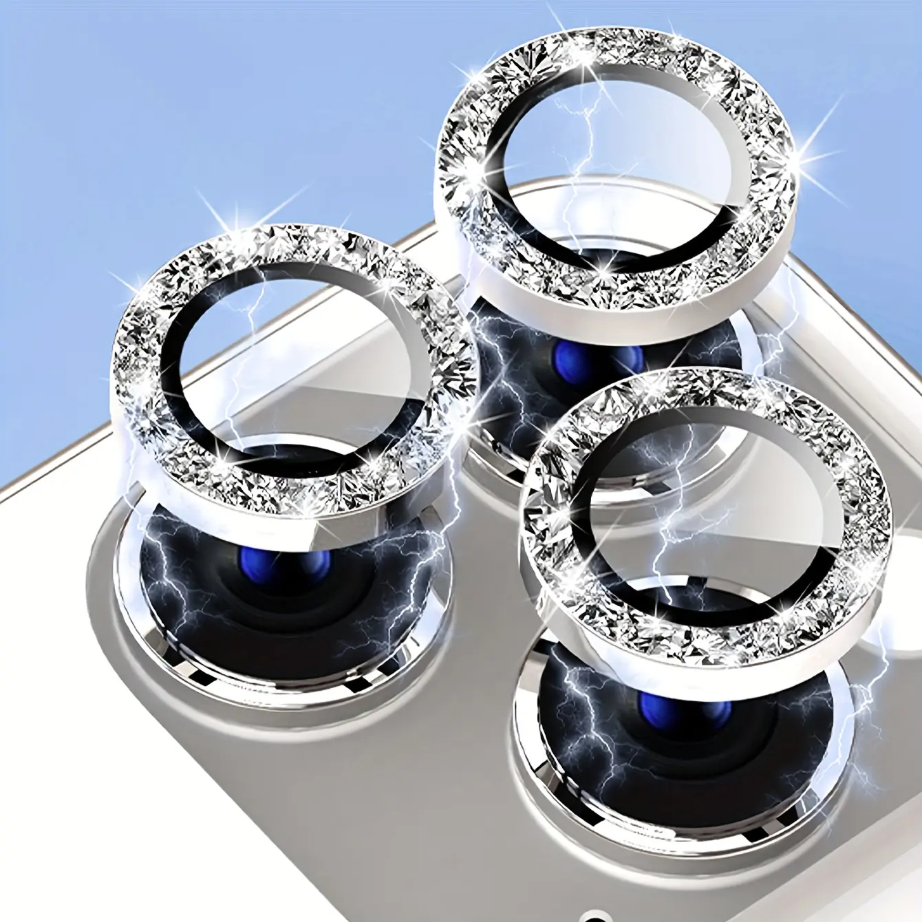 Gitter Camera Lens Protector – Sparkling Diamond Tempered Glass Lens Film | Mobile Phone Accessory | Compatible with iPhone 17 / 16 / 15 / 14 / 13 Series