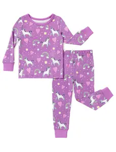 PATPAT Bamboo Viscose Pajama Sets for Toddler Boys & Girls Baby Kids, Ultra-soft Snug fit Pjs Sleepers for Birthday Holiday