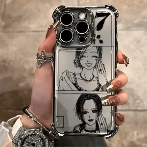 Phone Case Featuring The Anime Character Nana, Designed for Various for iphone Models Including 17 Air 16, 15, 14, 13, 12, 11 Pro Max,. It Is Shockproof And Has a Transparent Soft