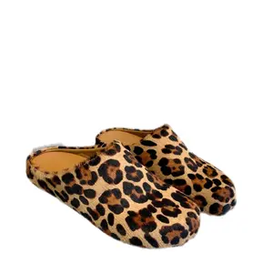 Marni Sabot Unisex Leopard Print Slippers - Animal Patterned Shoes for Unisex Use