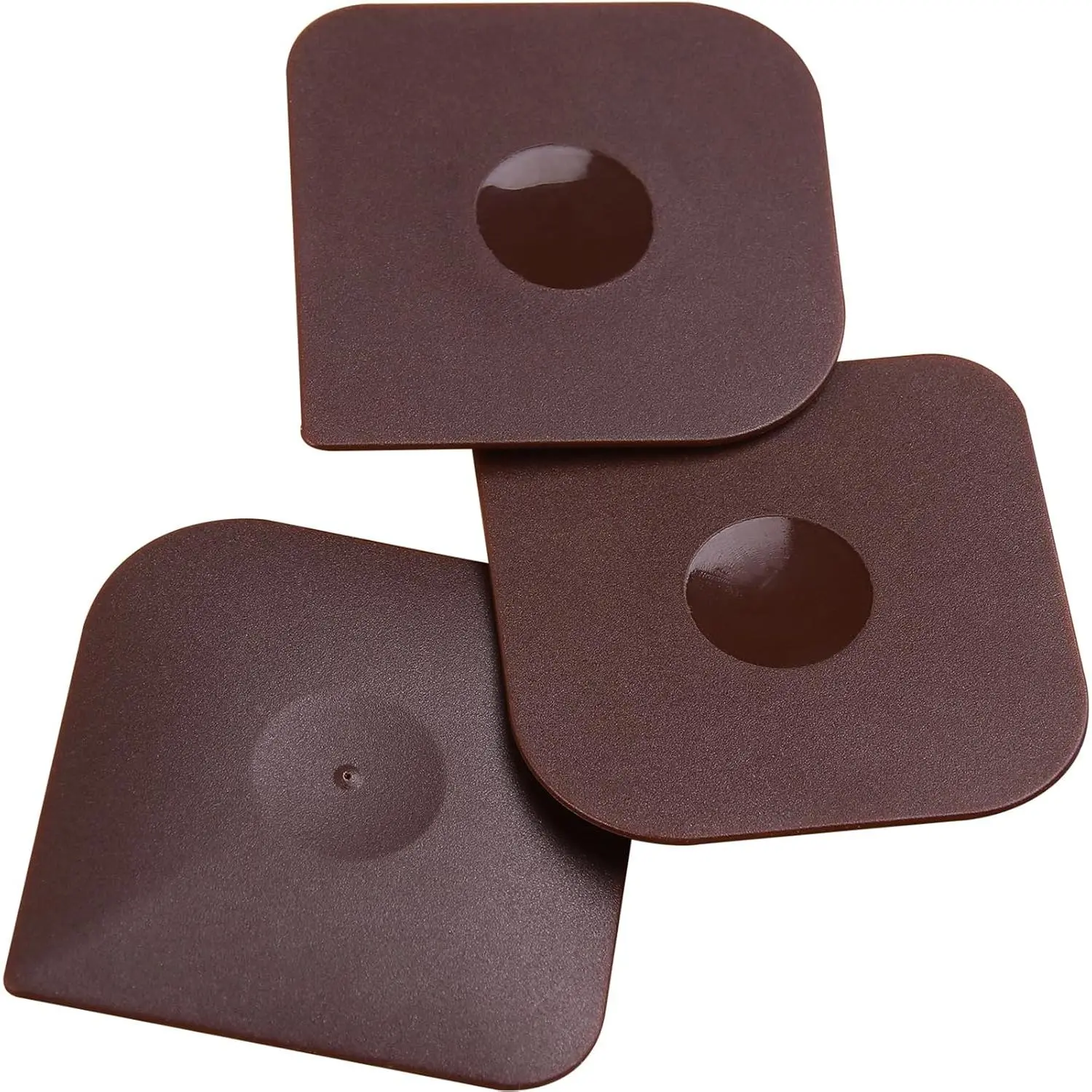 Plastic Kitchen Scraper & Scrubber Set - Non-Scratch Nylon Food Scraper, Cast Iron Skillet Cleaner (Brown)