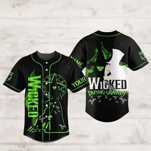 Custom W*cked Witch Baseball Jersey, W*cked Witch Of The West Shirt, Halloween Movie Jersey Shirt, The Wizard Of Oz Fan Gift