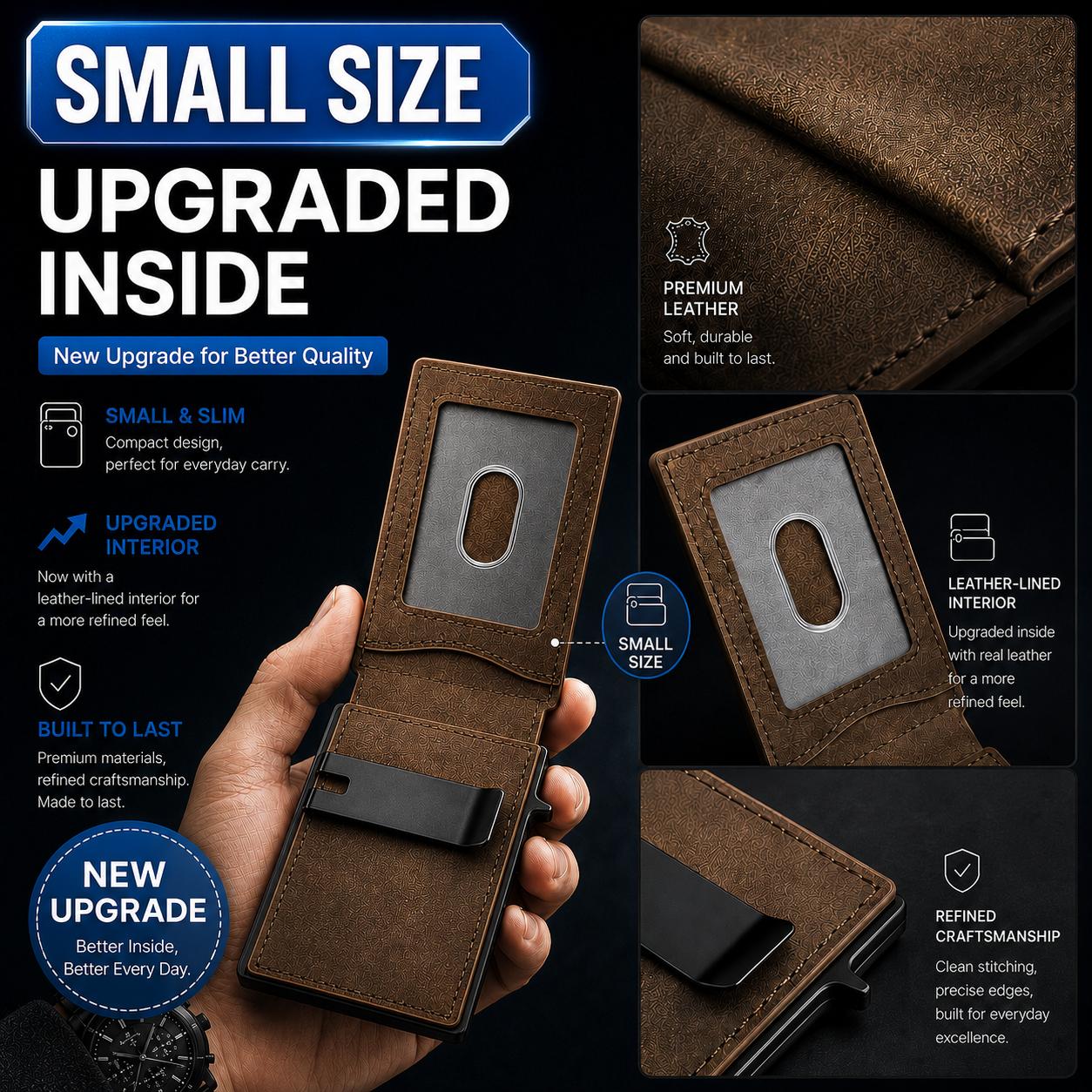 Men's Minimalist Slim Wallet - RFID-Blocking Aluminum Pop-Up Bifold, 9-13 Card Capacity, Money Clip, ID Window, Mens Wallet for RFID Protection Needs, Rfid Blocking Wallets,backpacks for school,cute backpacks for school,bookbag,school backpack