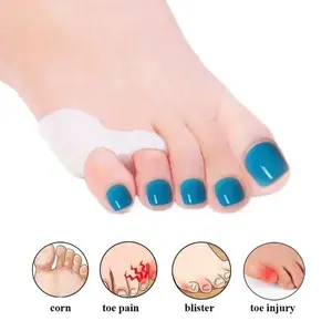 Silicone Toe Separators Finger Foot Care Gel Toe Orthopedic Bunion Correction Device, Foot Therapy Interval Yoga Tool, Single Item