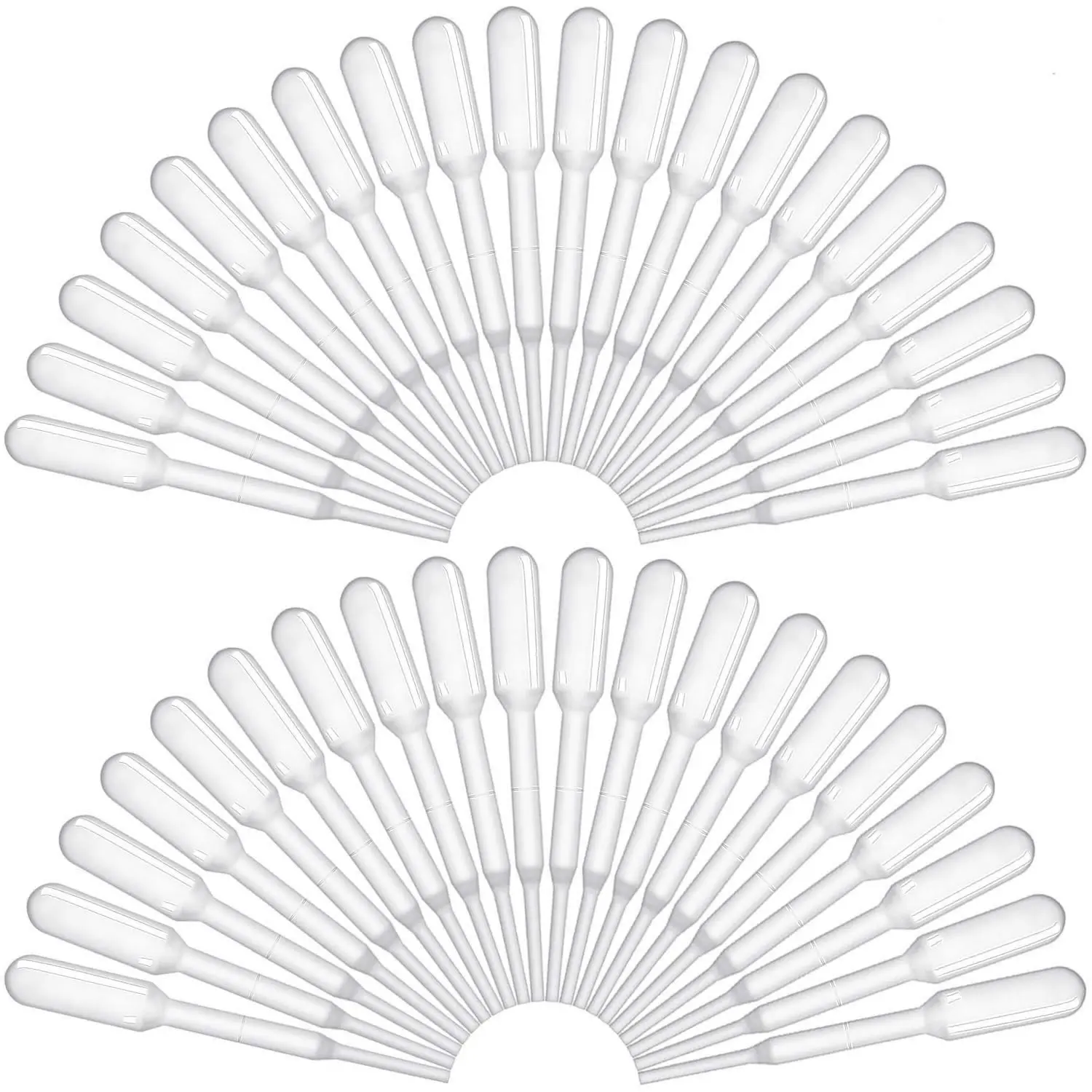 BronaGrand 200 Pieces Graduated Transfer Pipettes Plastic Eye Dropper Disposable Essential Oils Pipettes,Clear,Capacity 0.2ml