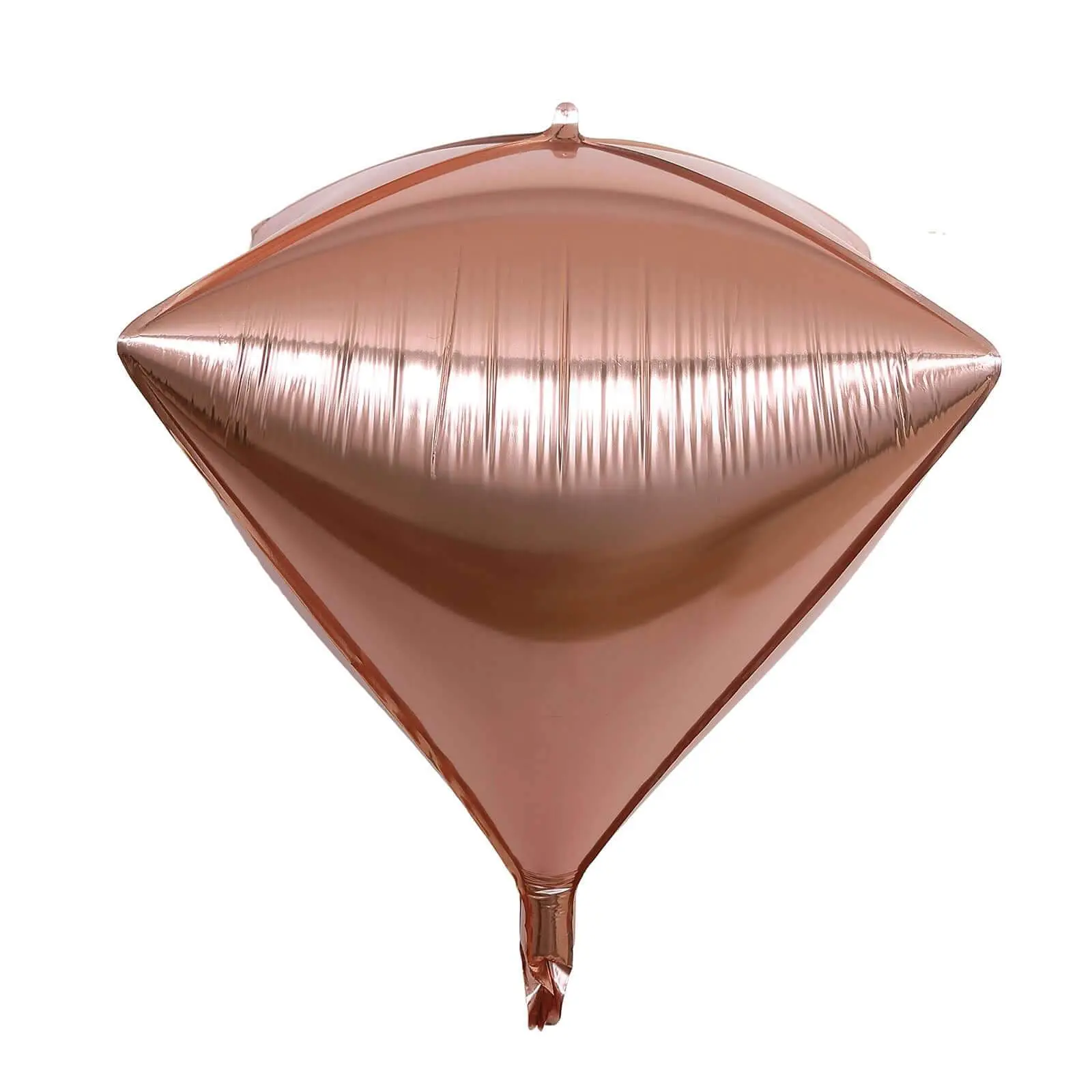 Rose Gold 4D Diamond Foil Balloons (3-Pack, 16in) - Self-Sealing, Reusable Balloon Party Supplies for Birthday Decor