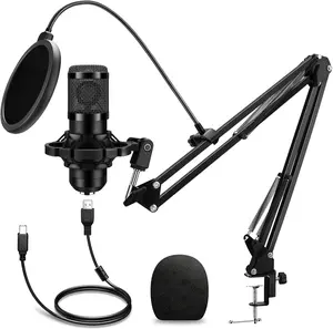USB Gaming Microphone PC,Professional Cardioid 192kHz/24Bit Plug & Play Mic Recording Microphone Kit with Advanced Chipset,for Streaming, Podcast, Studio and Singing