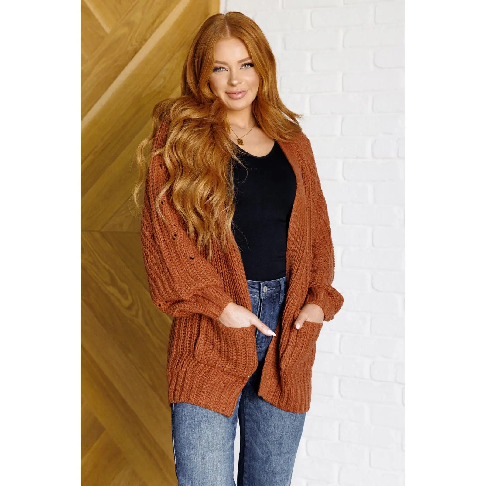 Maybe Monday Cardigan in Chestnut