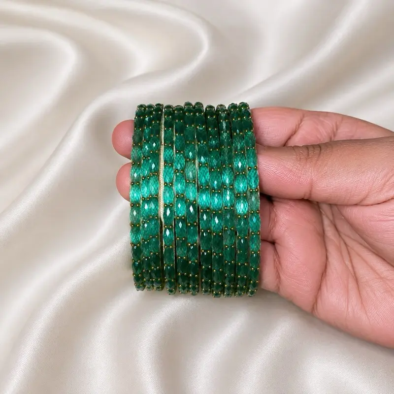 Bohemian Glass Bangles for Women, Stackable Jewelry Stack with Turquoise Beads and Gold Accents, Multicolor Artistic Bracelets, Boho Chic Outfits, Gold Aesthetic, Alternative Artistic Bracelets & Bangles, Female, Bangles Bracelets, Casual Wear