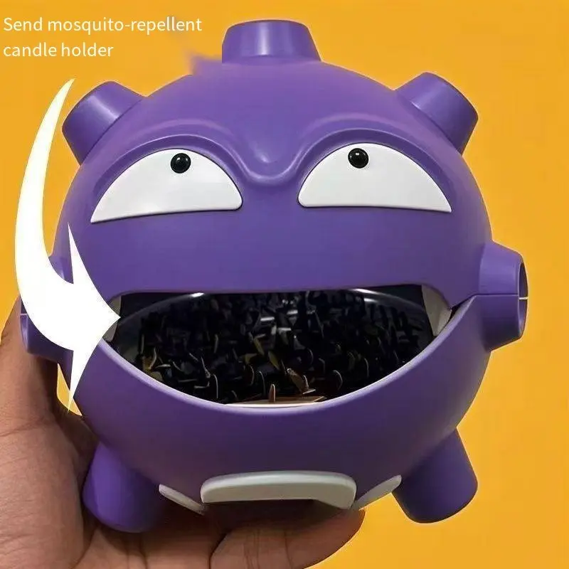 Pokemon Sprite Gasoline Incense Burner Mosquito Repellent Holder, Creative Sandalwood Storage Box, Trendy Collectible Figure, Home Fragrance