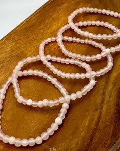 4mm Sphere Rose Quartz Bracelet - Elegant Design for Everyday Wear
