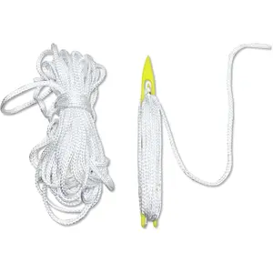 2/3Pcs 49ft 5mm Lacrosse Net Lacing Cord with Installation Aid, Lacrosse & Hockey Net Lacing Rope for Lacrosse Net Replacement Fixing in Backyard Garden Playground