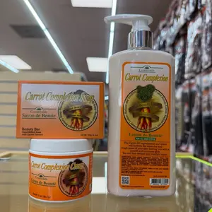 Countryside Carrot Complexion 3 Piece Set Lotion 18fl oz, Cream 3 oz and Soap 125g with Carrot Extract for All Skin Types Skincare Routine