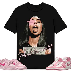 BIG FACE Mariahh The Scientist light Pink Star Shirt to match A J Valentine Collection or Low Triple Pink Shirt t Perfect Fit Cotton Tee Cotton T-Shirt Any Day