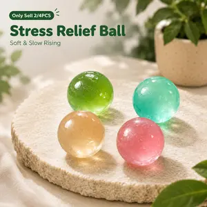 2/4PCS Soft Squeeze Stress Ball, Clear Blue Simulated Maltose Squishy, Anti Stress, Sensory Fidget Toy, Office Relax, Daily Leisure, Home Play, Party Decor, Portable Pocket Toy