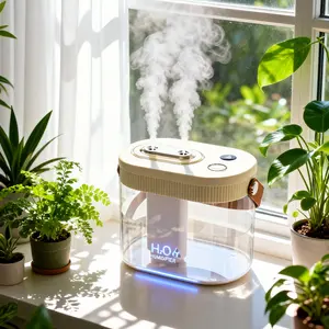 Rechargeable Portable USB Humidifier Machine with Smart Display – 1.4L Large Tank | 3 Mist Modes + Auto Shut-Off + Easy Clean Design | Perfect for Bedroom, Office, Travel & Baby Care | Cool Mist Humidifiers