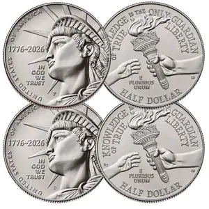 2026 Liberty Half Dollar Set of P and D coins. Two coin set!  Uncirculated from the US Mint
