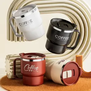 304 Stainless Steel Mug, Dual-Layer Coffee Milk Cup, Creative Insulated Tea Cup, Japanese Style Water Cup, Gift Item