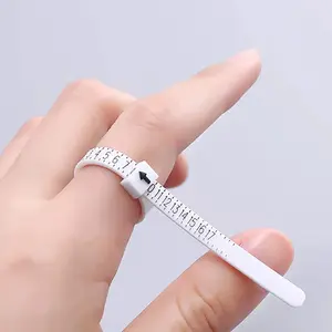 Reusable Plastic Ring Size Measuring Tape, Accurate Jewelry Making Tool, Fits Sizes 1-17, 2 Piece Set, Clear and Precise Measurement