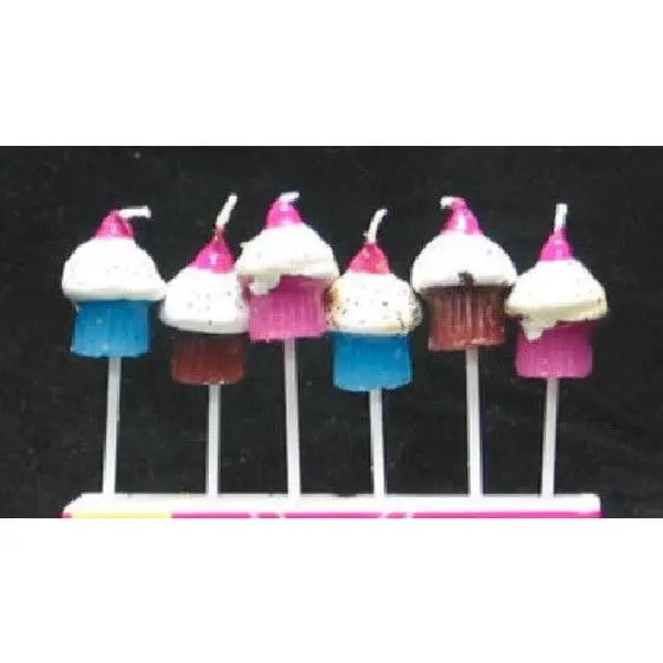 Cupcake Candle Sets, 6 Candles
