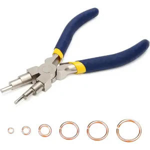 Coolrunner 6 In 1 Wire Looping Pliers With Anti Slip Handle - Bail Making Pliers for Jewelry Making Wire Bending Tool for Bending 3-10mm Bails, Loops, Hooks, Jump Rings