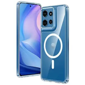 Entronix [Magnetic] Case Compatible with Moto Edge 2025 - [Hard Back] Slim Clear