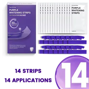 Purple teeth whitening veneers, teeth whitening strips, purple teeth whitening, non-sensitive teeth whitening, safe for tooth enamel, stain treatment, peroxide-free