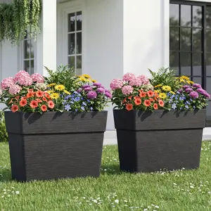 Aura Outdoor Rectangular Planter Box (Set of 2)