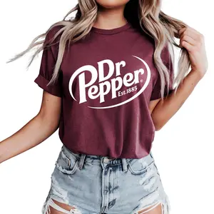 Vintage Soda Lover T-Shirt for Women , Casual Summer Graphic Tee , Soft Retro Drink-Inspired Shirt , Aesthetic Daily Outfit Top