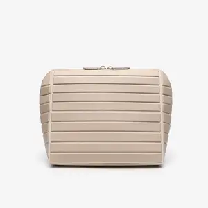 Waterproof Foldable Travel Makeup Bag for Women, Compact Open-Flat Organizer with Multi Pockets, Toiletry Case for Cosmetics & Weekend Getaway Essentials