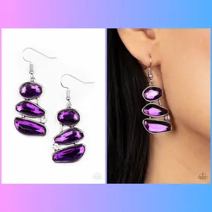 Galaxy - Purple Earrings