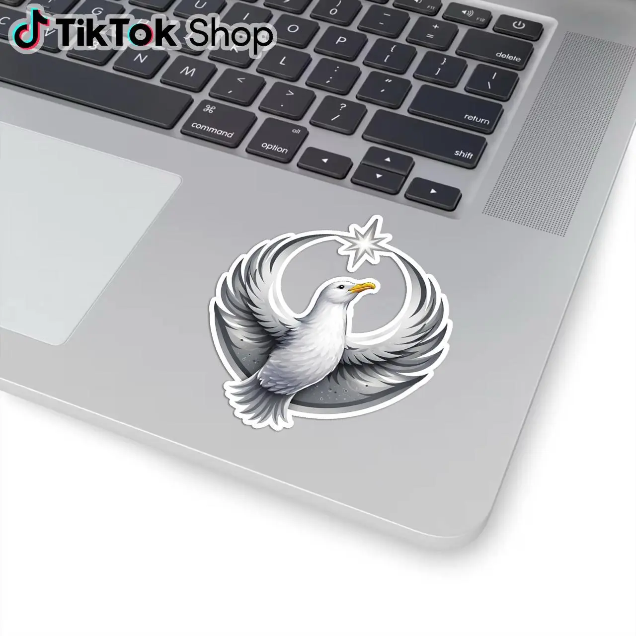Rising Eagle Emblem, Minimal Eagle Sticker Poster Aesthetic Design for Laptop Macbook Phone Vinyl Decal