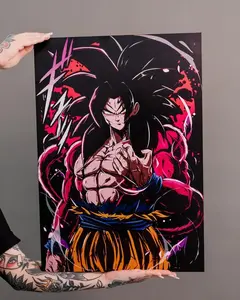 G00000KU SSSSJ4 Anime Poster Original Design Unframed Poster
