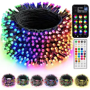 Dazzle Bright Smart Christmas String Lights, 98FT 300 LED RGB Color Changing String Lights with Remote & App Controlled, Halloween Decorations for Indoor Outdoor Holiday Xmas Tree Party Decor